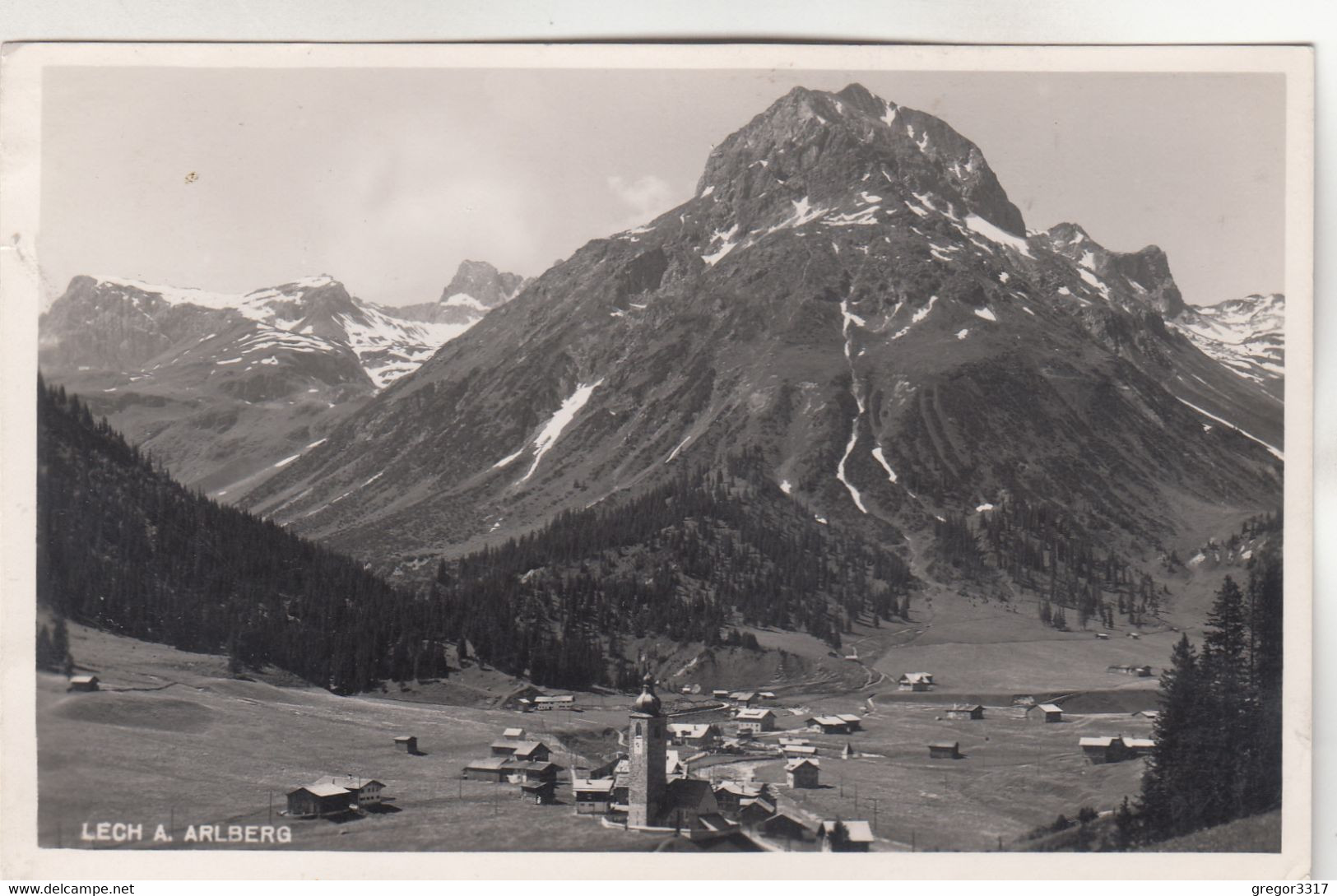 A5812) LECH Am ARLBERG - Kirche Im Vordergrund Und Wenige Alte Häuser TOP 1942 - Lech