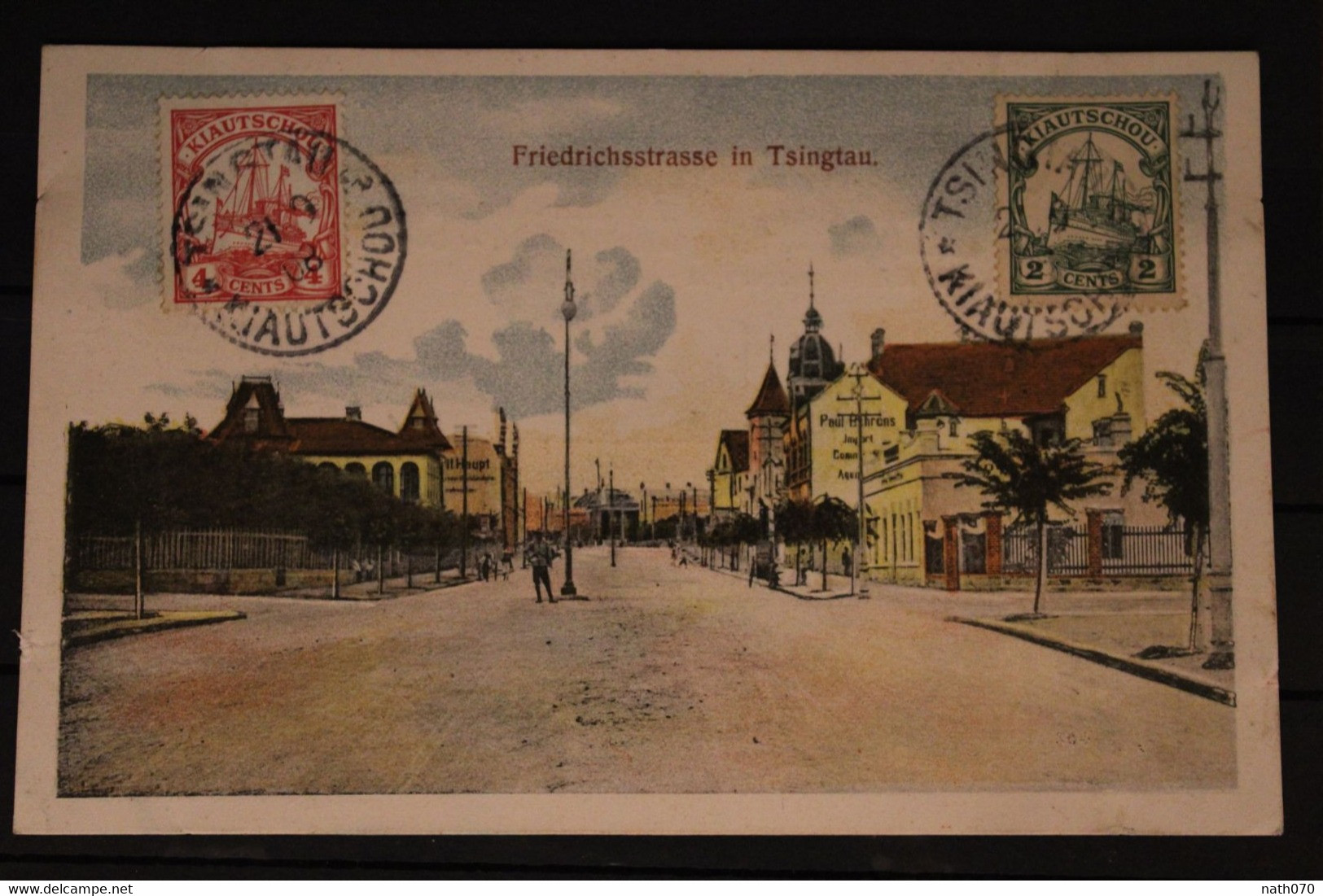 Ak 1908 Friedrichsstrasse In TSINGTAU Kiautschou China CPA Qingdao 青島市 青岛市 Tsingtao Chine Kolonie Deutsches Reich - Ehemalige Dt. Kolonien