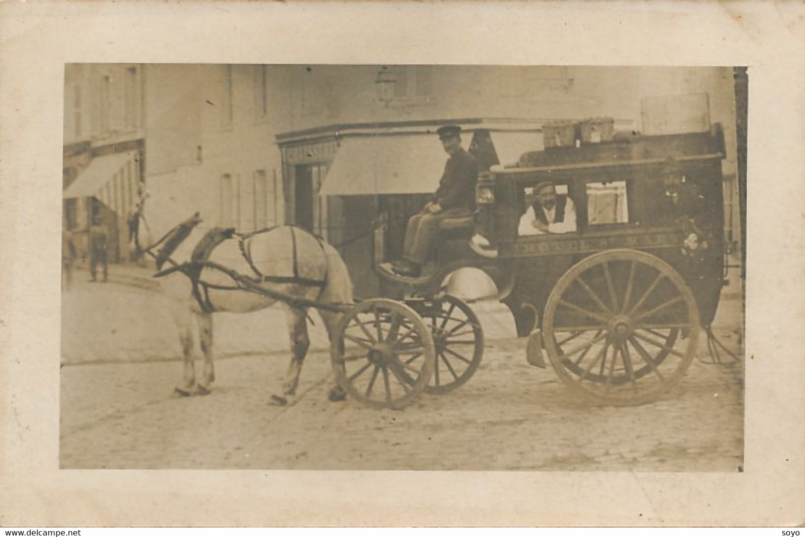 Carte Photo Attelage Cheval Diligence  Taxi Hotel St Marc - Taxis & Cabs