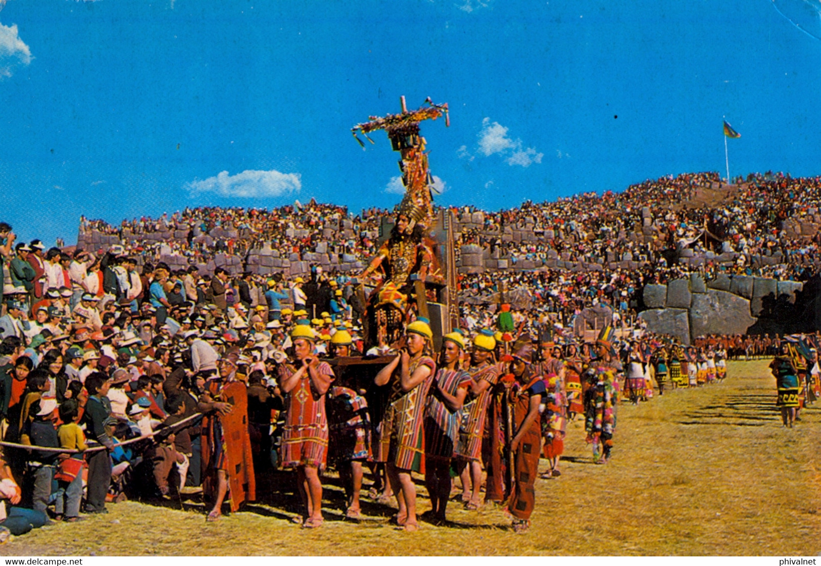 PERÚ , T.P. CIRCULADA , CUZCO - EL INCA , FIESTA DEL INTY RAYMI EN SACSAYHUAMAN - Peru