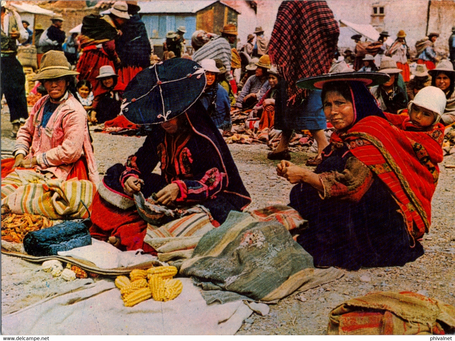 PERÚ , T.P. CIRCULADA , MERCADO DOMINICAL , CUZCO , MARKET - Peru