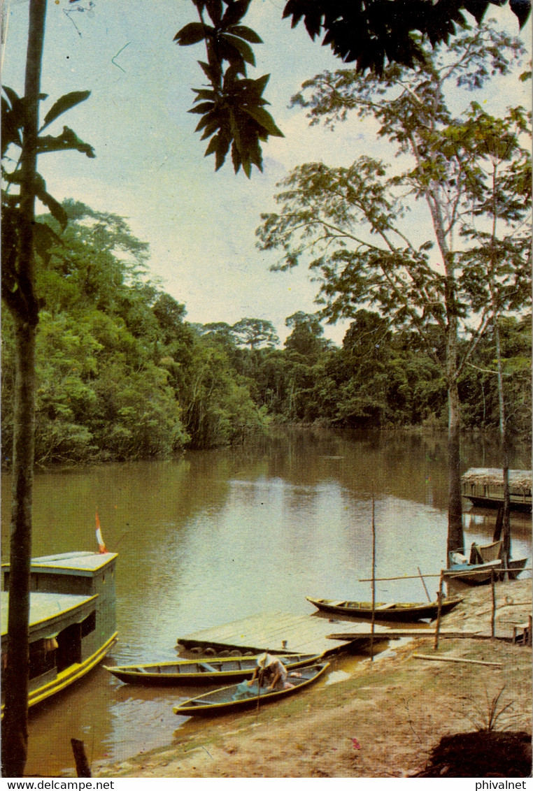 PERÚ , T.P. CIRCULADA , EMBARCADERO DE AMZAON CAMP, SOBRE EL RIO MOMÓN - Perú