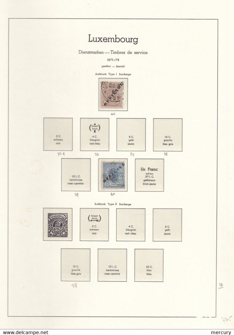 LUXEMBOURG - Belle collection jusqu'en 1988 à moins de 5 % - 16 scans en exemple