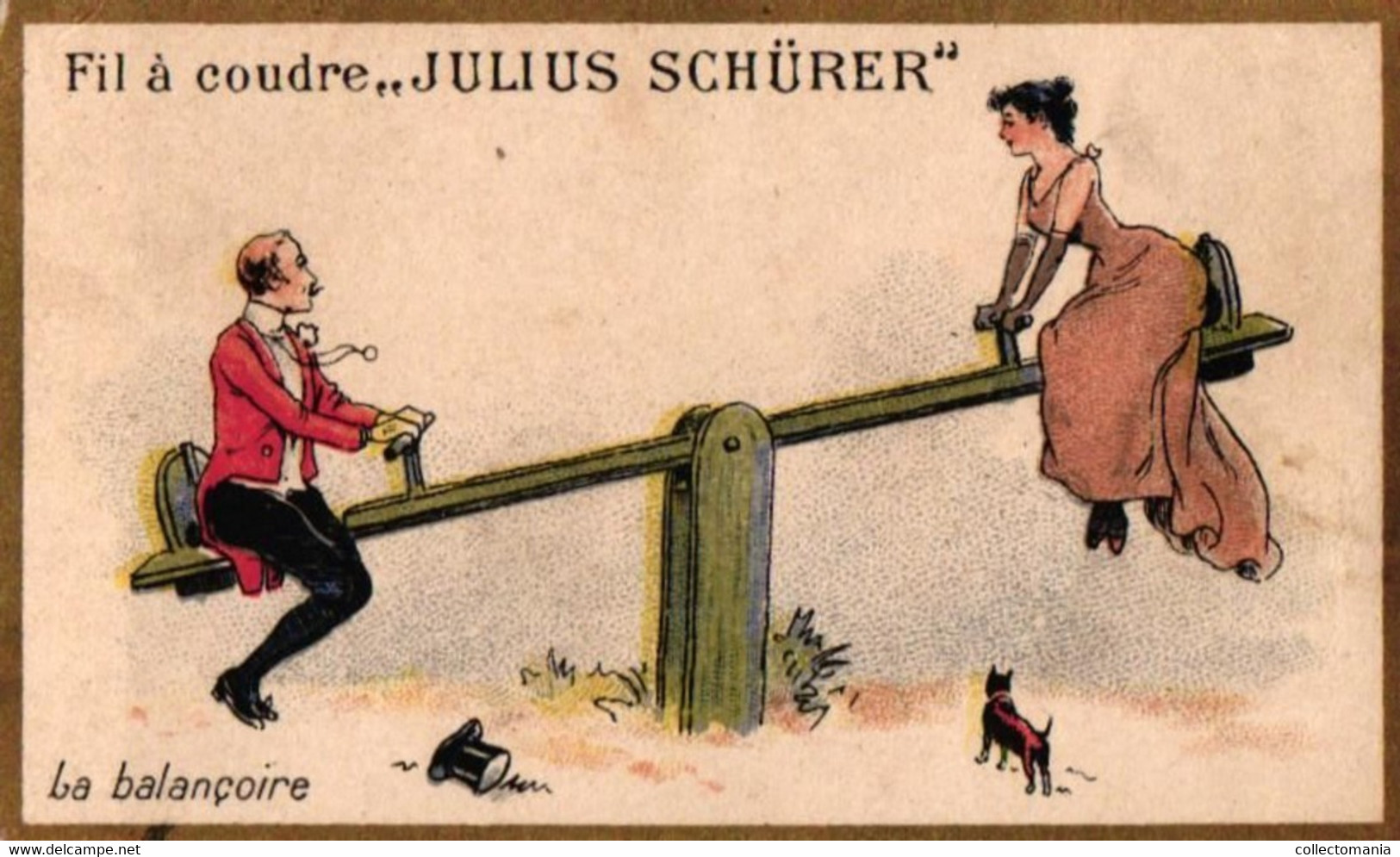 8  Calendriers 1894   Fils à Coudre Julius Schürer  NAAIGAREN  Balançoire Souris Chasse Cotillon  Litho - Small : ...-1900