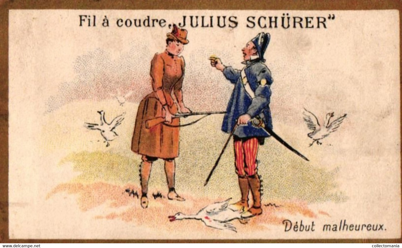 8  Calendriers 1894   Fils à Coudre Julius Schürer  NAAIGAREN  Balançoire Souris Chasse Cotillon  Litho - Petit Format : ...-1900