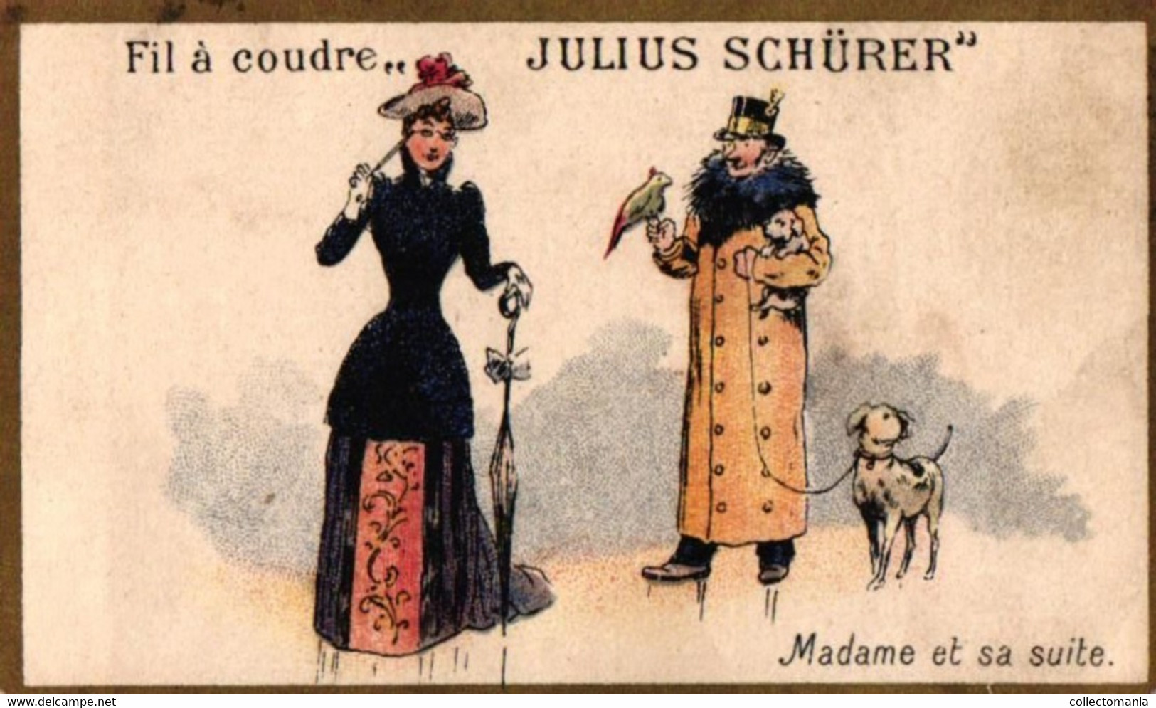 8  Calendriers 1894   Fils à Coudre Julius Schürer  NAAIGAREN  Balançoire Souris Chasse Cotillon  Litho