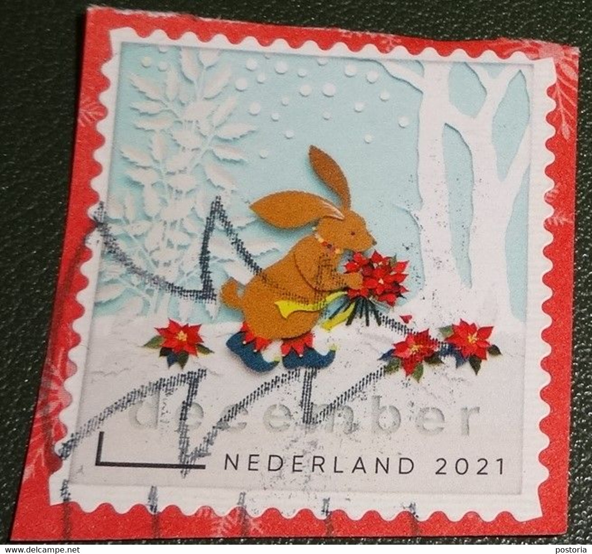 Nederland - NVPH - 2021 - Gebruikt Onafgeweekt -  Decemberzegel - December - Kerst - Haas - Used Stamps