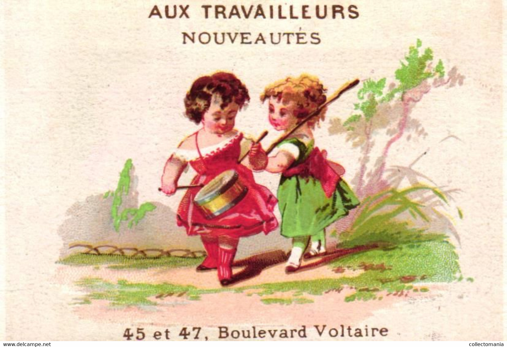 2 Calendriers Aux  Travailleurs Nouveautés 1876 Boulevard Voltaire Paris  Litho - Tamaño Pequeño : ...-1900