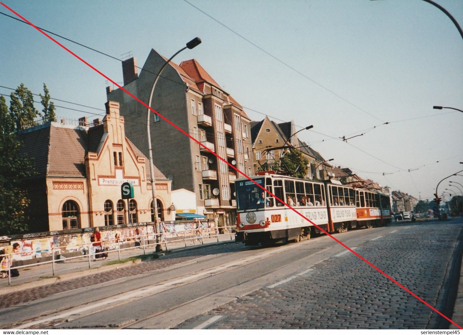 Foto Berlin Prenzlauer Berg Prenzlauer Allee BVB Straßenbahn  Ca 12,7 X 9,7 Cm - Prenzlauer Berg