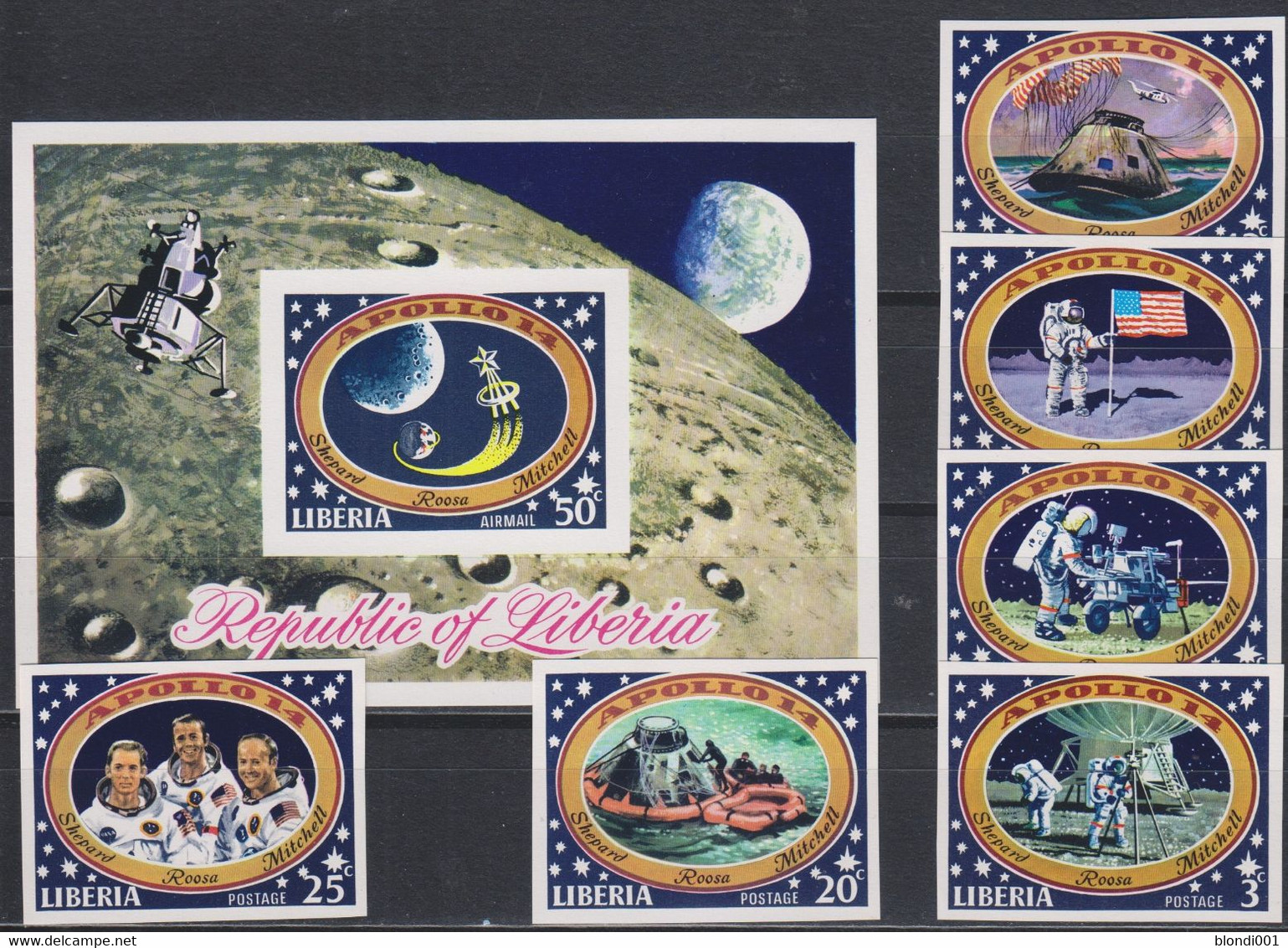 SPACE - LIBERIA - Apollo 14 - S/S+Set Imperf. MNH - Collezioni