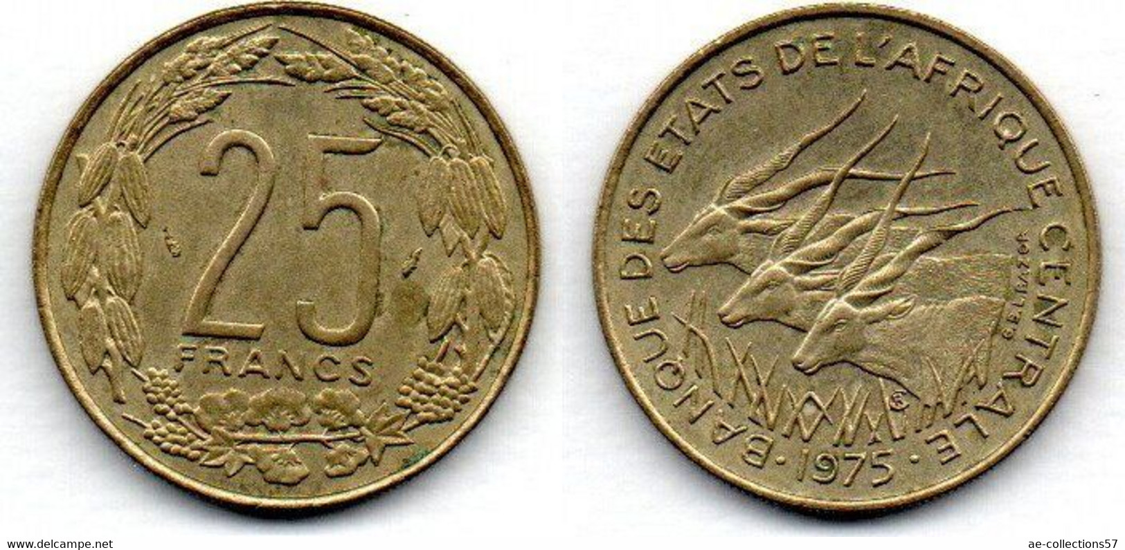 Afrique Centrale 25 Francs 1975 SUP - Otros – Africa