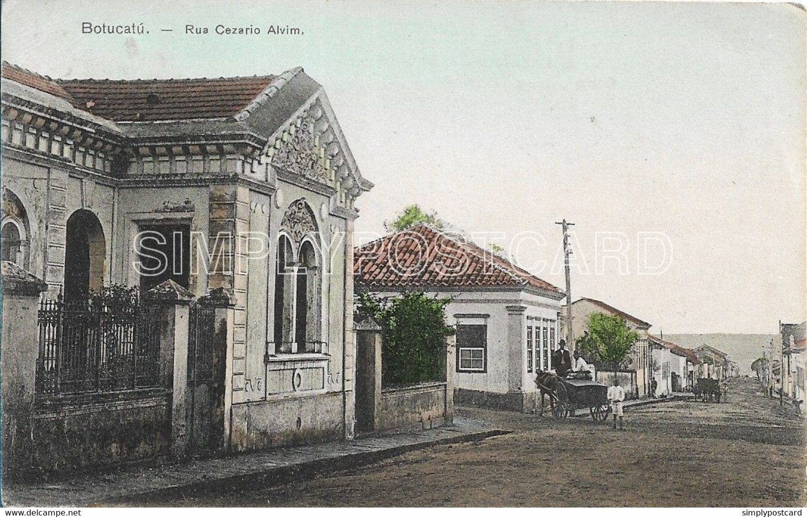 AK OLD  POSTCARD - BRASIL - BRASILE - BOTUCATU' - RUA CEZARIO ALVIM - ANIMATA , VIAGGIATA 1912 - M16 - São Paulo