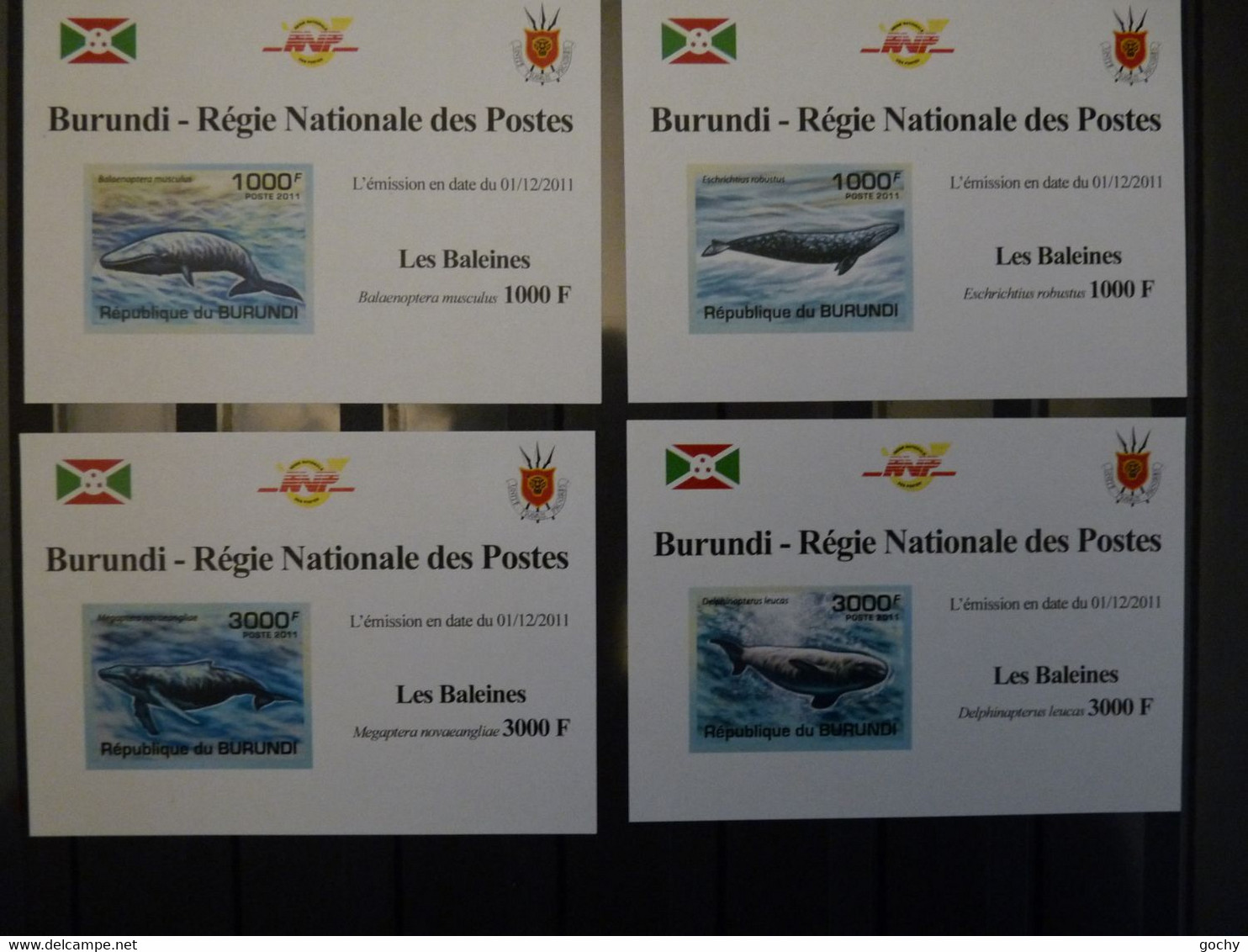 BURUNDI : 2011 :  N° 1242 à 1245 ** ND  LUXE     ND   Cat.: 50€ - Unused Stamps