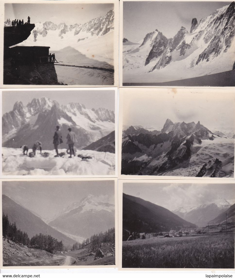 8 Photos De Particulier 1930/40 Haute Savoie Chamonix Mont Blanc Et Environ Divers Vues Générales   Réf 12840 - Places