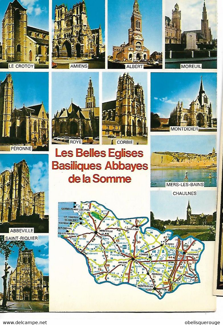 80- -MERS ABBEVILLE AMIENS PERONNE MONTDIDIER- L'Eglise Et Les Falaises- ABBAYES BASILIQUES CROTOY ALBERT MOREUIL - Saint Valery Sur Somme