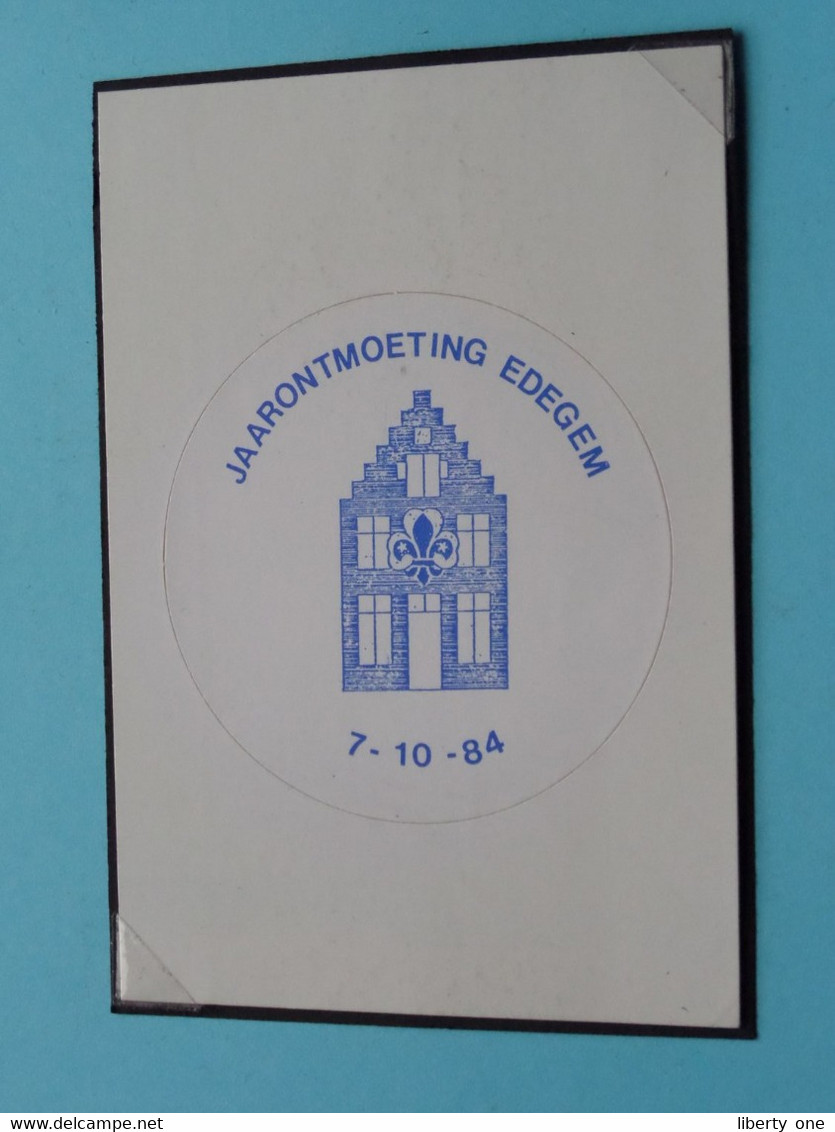 Jaarontmoeting EDEGEM 1984 () Sticker Embleem () SCOUTS ( Zie / See / Voir Photo ) V.O.S.O.G. ! - Scoutisme