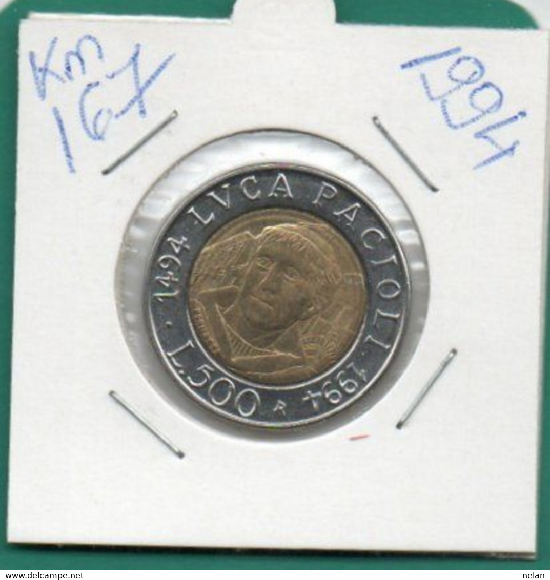 ITALIA-500 LIRE 1994 COMMEMORATIVE -   KM-167  SPL-QFDC - Commemorative