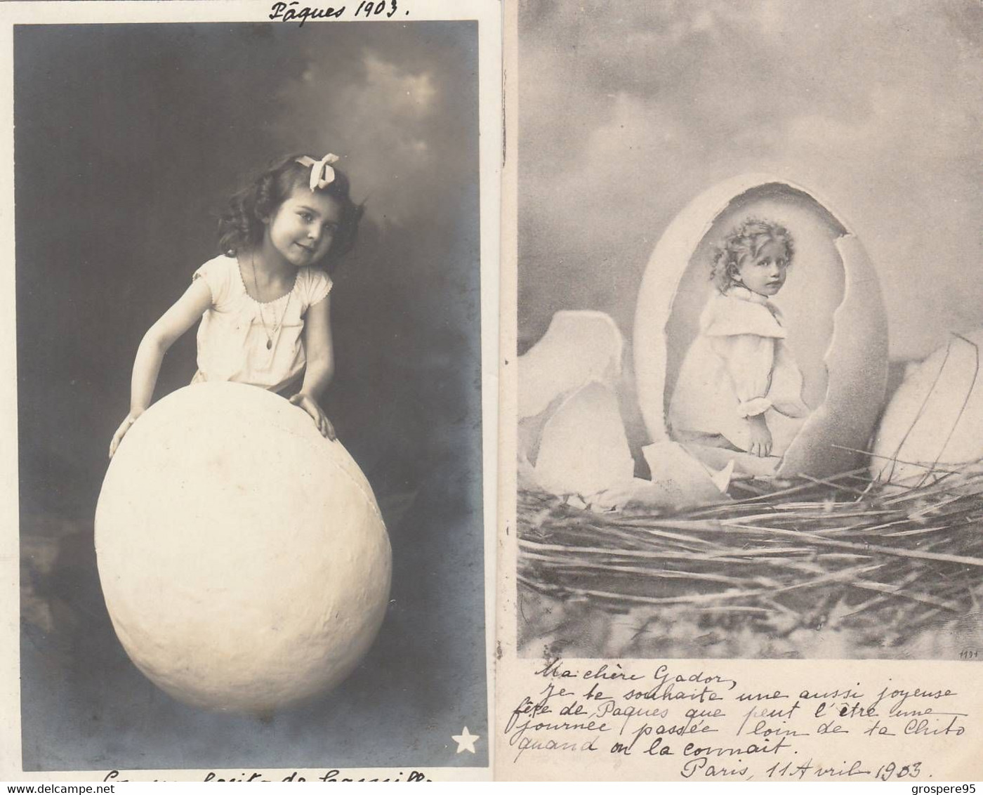 PAQUES 1903 PRECURSEURS ADRESSEES A LA MEME PERSONNE A ALMERIA BERJA ESPAGNE - Easter