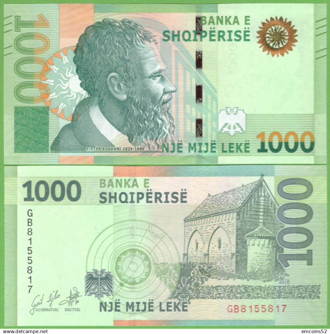 ALBANIA 1000 LEKE 2019 P-NEW  UNC - Albania