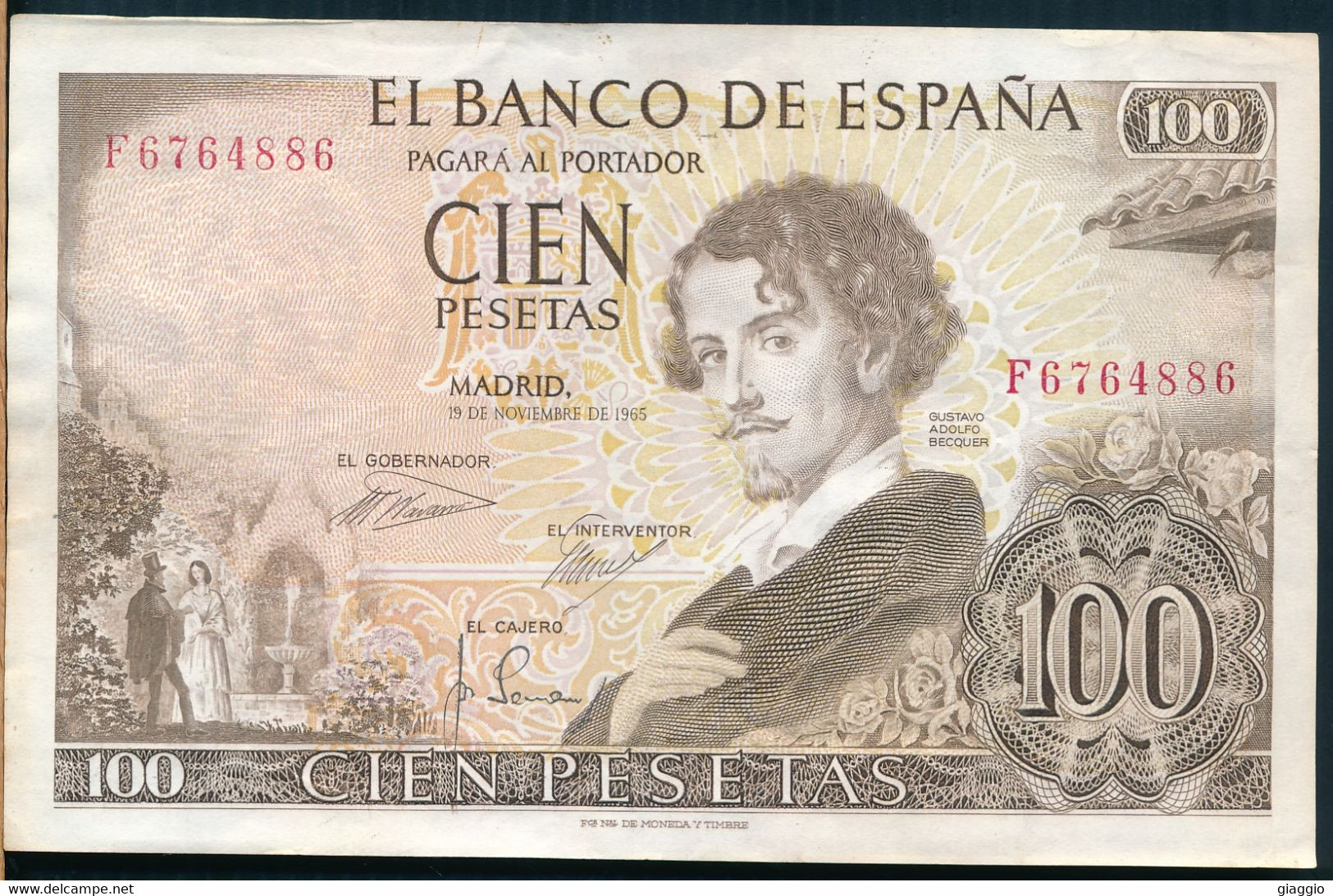 °°° SPAIN - 100 PESETAS 1965 °°° - 100 Peseten