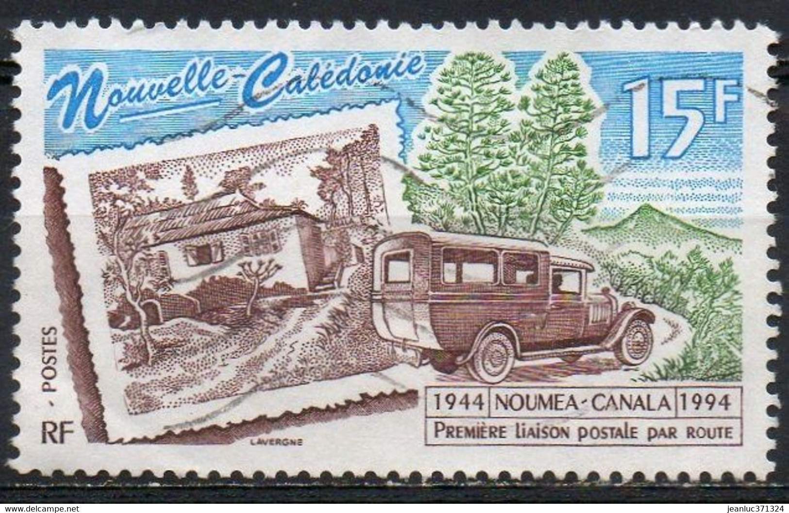 NOUVELLE CALEDONIE N° 656 O Y&T 1994 Cinquantenaire De La 1ére Liaison Postale Par La Route - Gebraucht