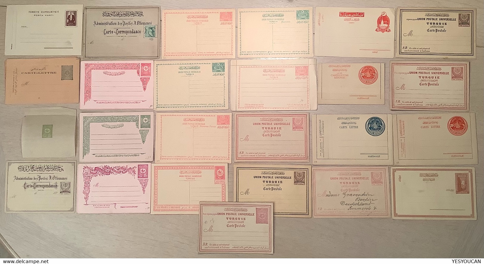 Turkey 1875-1953 25 Almost All Different Postal Stationery  Unused (Turquie Entier Postal Cover Lettre - Covers & Documents