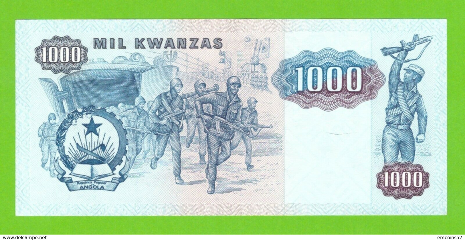 ANGOLA 1000 KWANZAS 1987 P-121b UNC - Angola