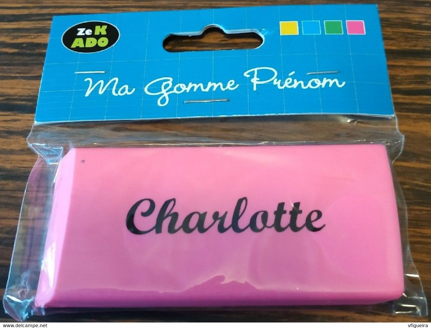 Gomme Couleur Rose Ma Gomme Prénom Charlotte - Autres & Non Classés