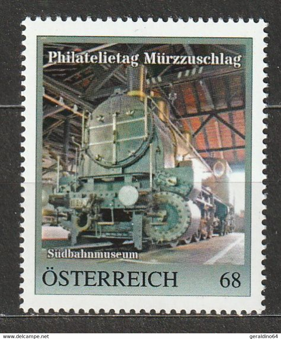 Österreich Personalisierte BM Philatelietag Mürzzuschlag Dampflok Südbahnmuseum ** Postfrisch - Persoonlijke Postzegels