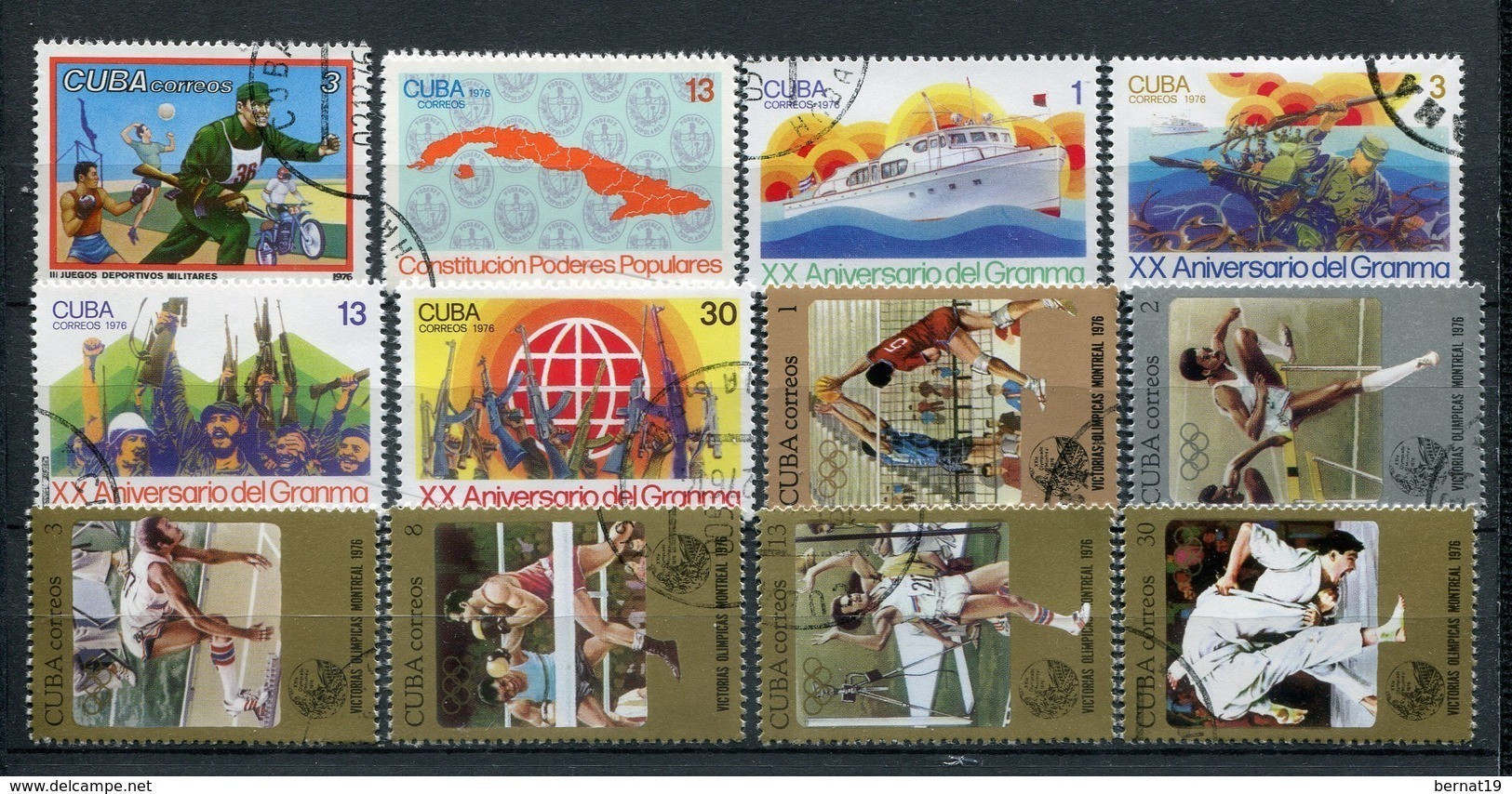 Cuba 1976 Completo Sin Hojas Bloque Usado. - Volledig Jaar