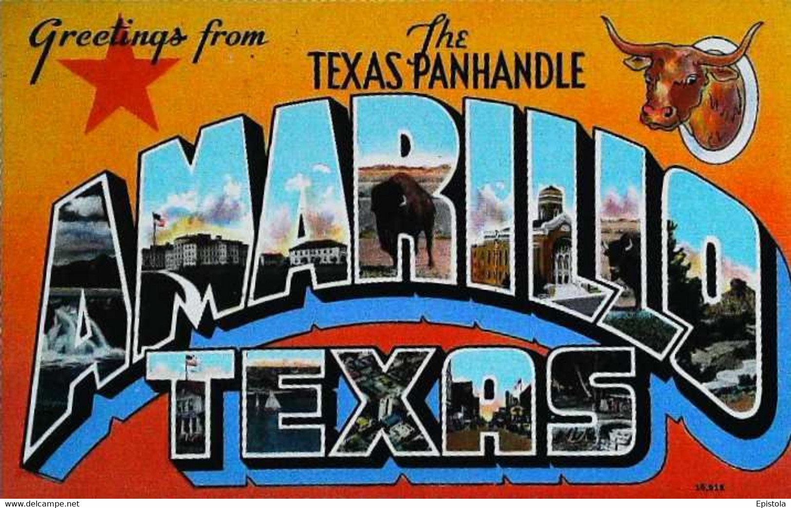 ► Greetings From Amarillo, The Texas Panhandle  (TX) - 1930-1945 - Amarillo