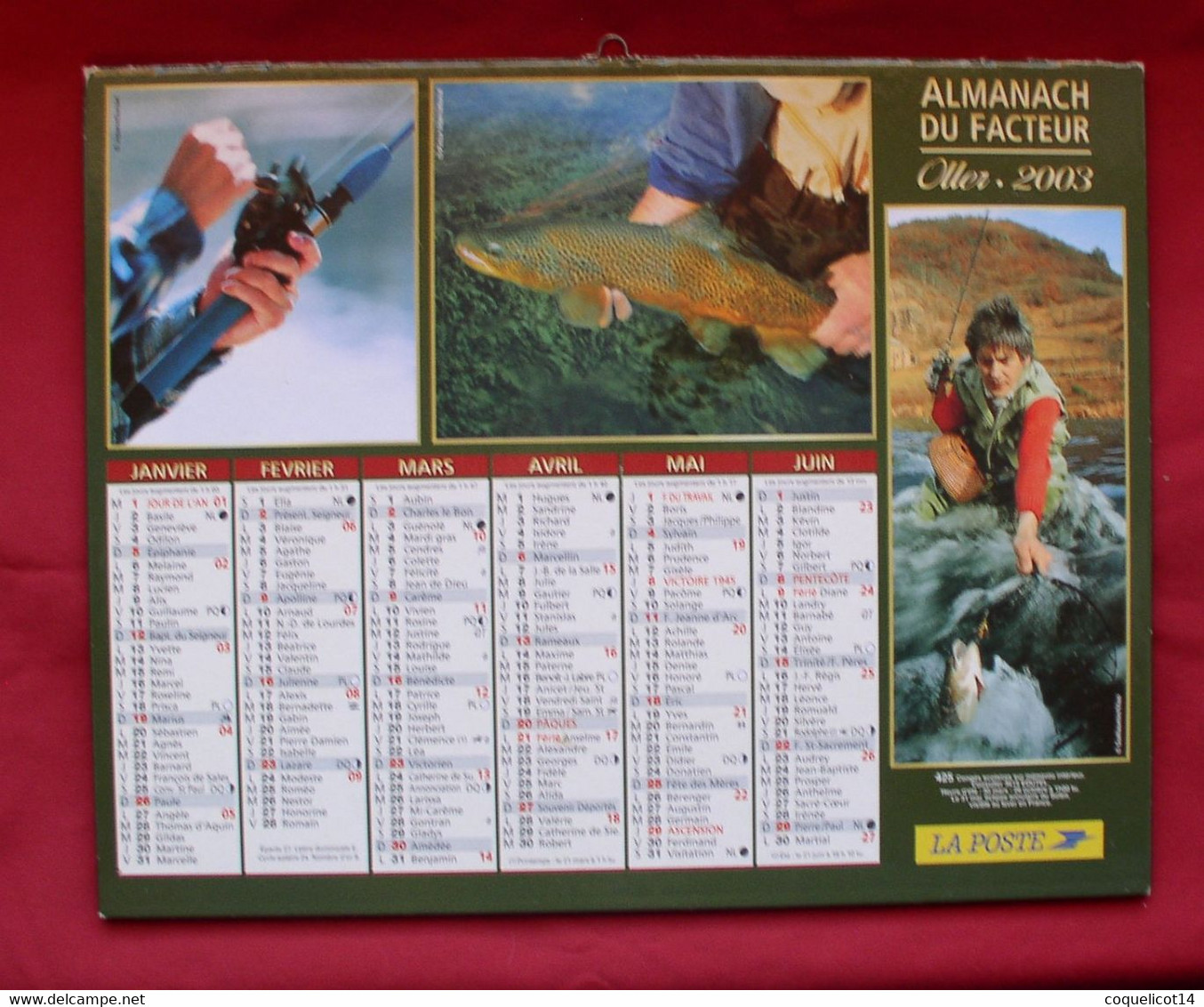 Almanach Du Facteur 2003 PTT Oller  (81) Photos 425 Chasse / Pêche - Grand Format : 2001-...