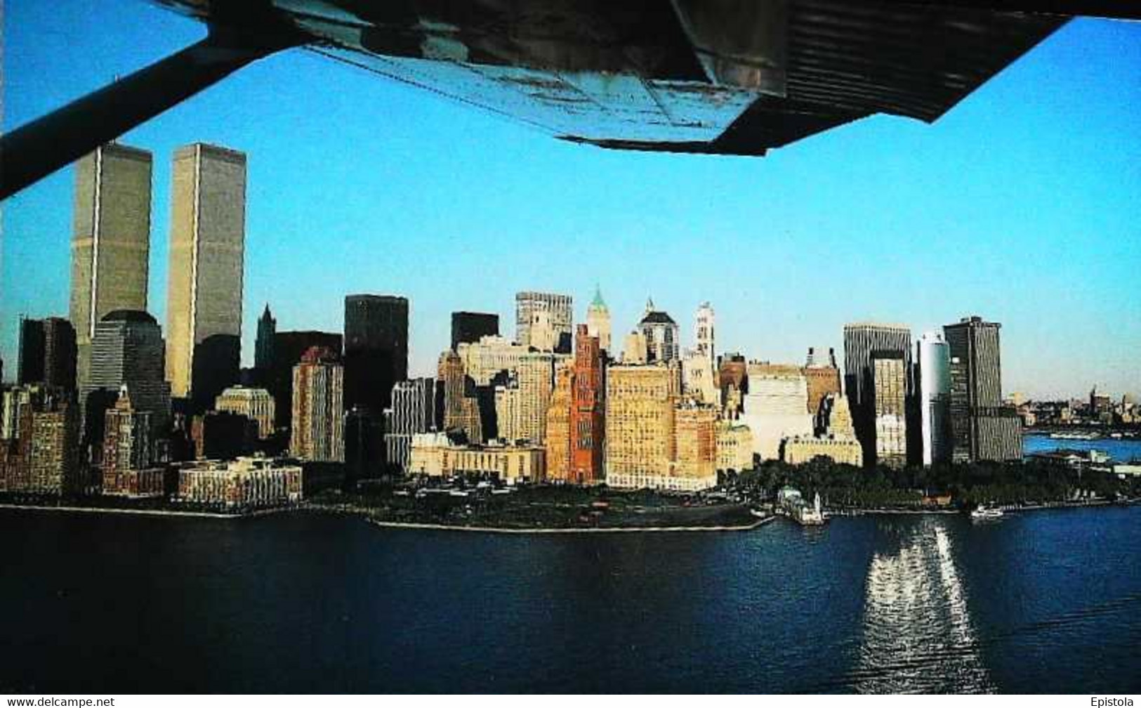 ► Avion Monoplan - Photograph Gail Greig - NYC World Trade Center - Lower Manhattan   Aerial View Over Twin Towers - World Trade Center