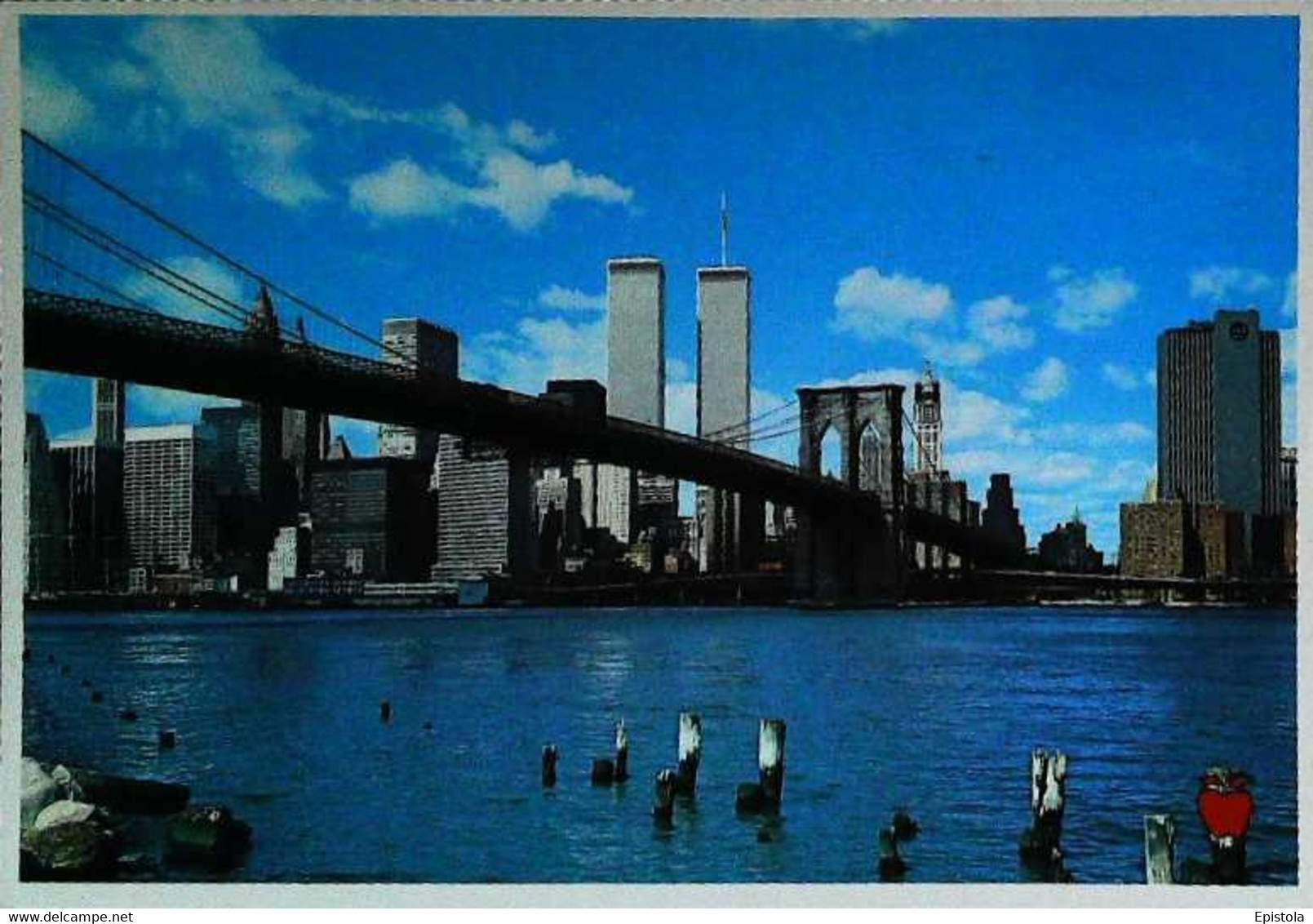 ►  The Brooklyn Bridge   &  The Twin Towers (World Trade Center) NYC  1970s - World Trade Center