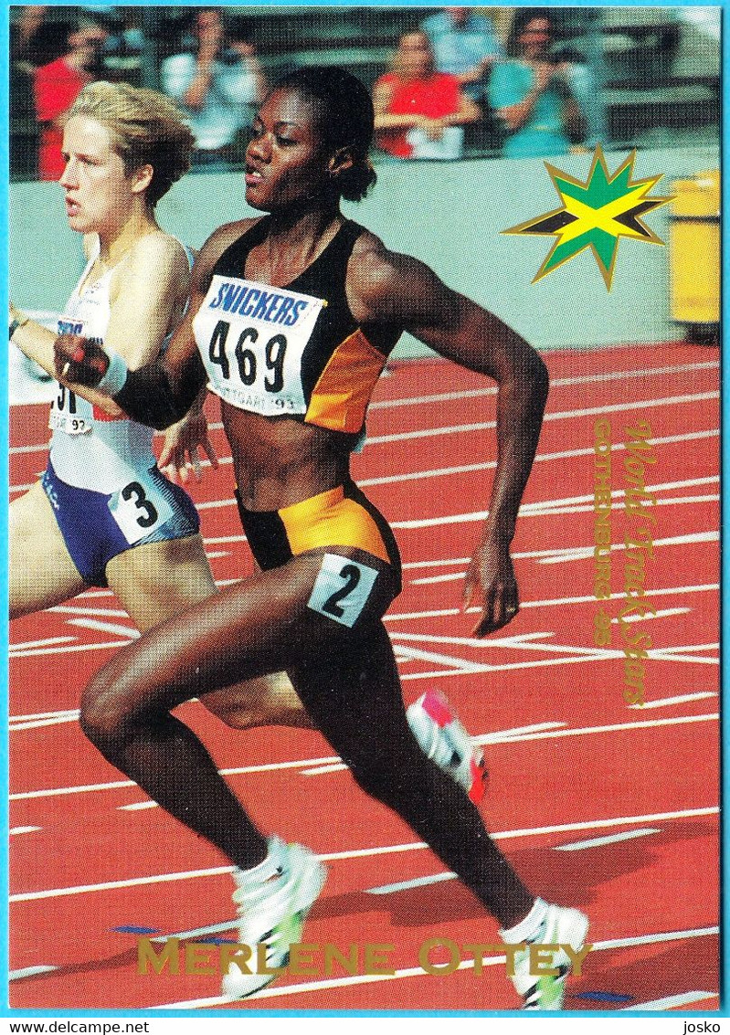 MERLENE OTTEY - JAMAICA (100 M) 1995 WORLD CHAMPIONSHIPS IN ATHLETICS Trading Card Athletisme Athletik Atletica Slovenia - Athlétisme