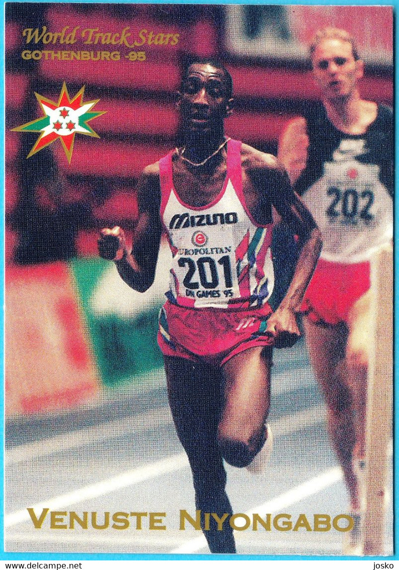 VENUSTE NIYONGABO - BURUNDI (800 M) 1995 WORLD CHAMPIONSHIPS IN ATHLETICS Old Trading Card Athletisme Athletik Atletica - Tarjetas