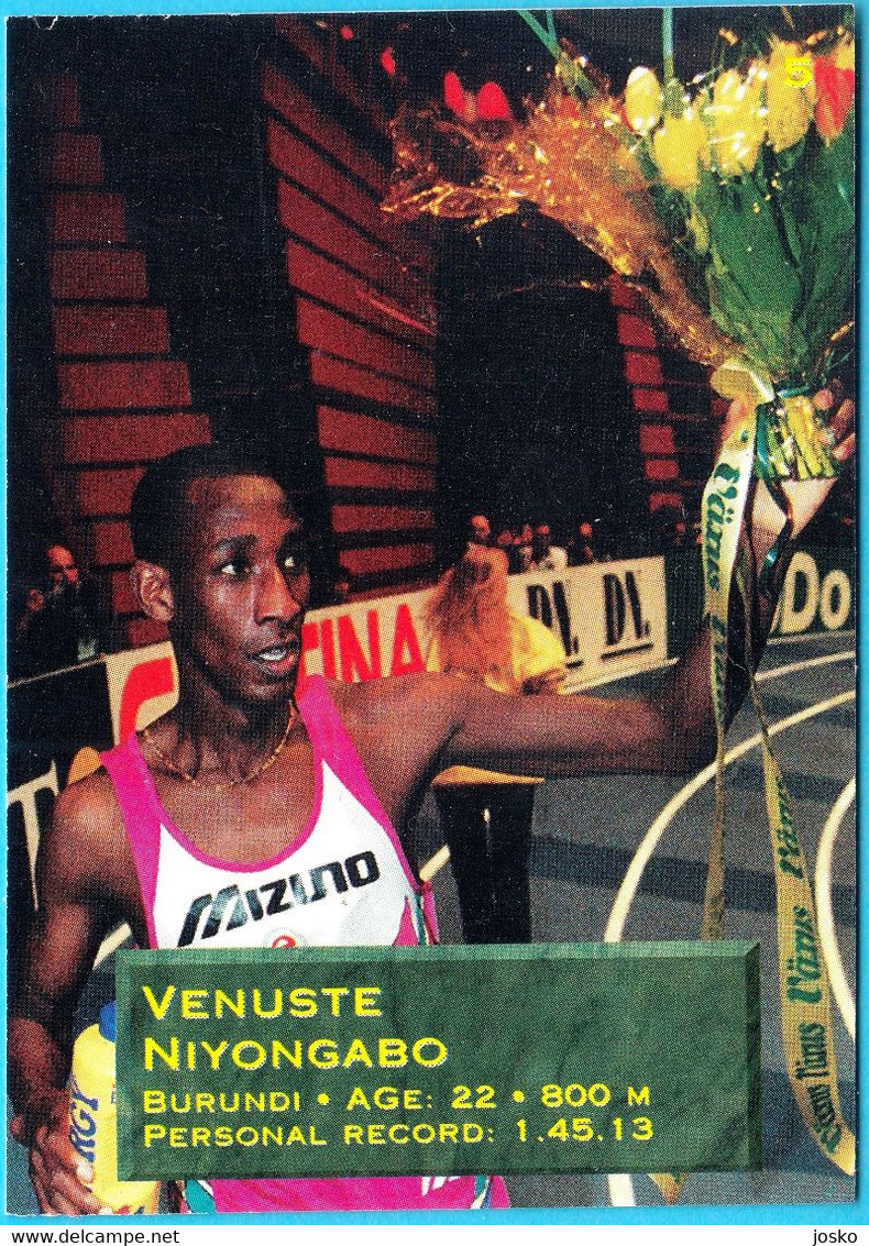 VENUSTE NIYONGABO - BURUNDI (800 M) 1995 WORLD CHAMPIONSHIPS IN ATHLETICS Old Trading Card Athletisme Athletik Atletica - Trading Cards