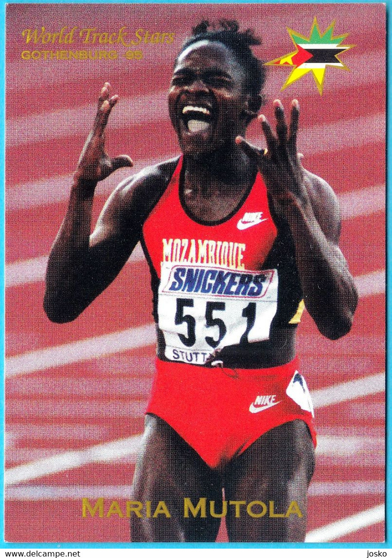 MARIA MUTOLA - MOZAMBIQUE (800 M) - 1995 WORLD CHAMPIONSHIPS IN ATHLETICS Trading Card * Athletisme Athletik Atletica - Trading-Karten