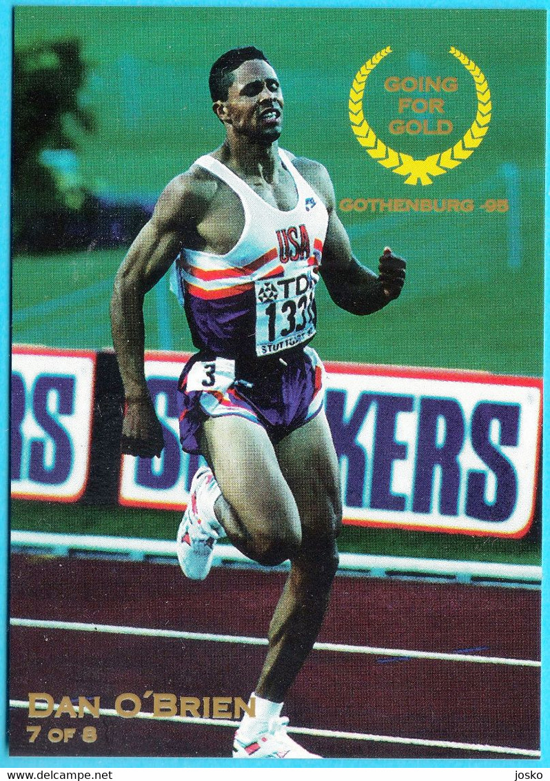 DAN O'BRIEN - USA (Decathlon) - 1995 WORLD CHAMPIONSHIPS IN ATHLETICS Trading Card * Athletisme Athletik Atletica - Tarjetas