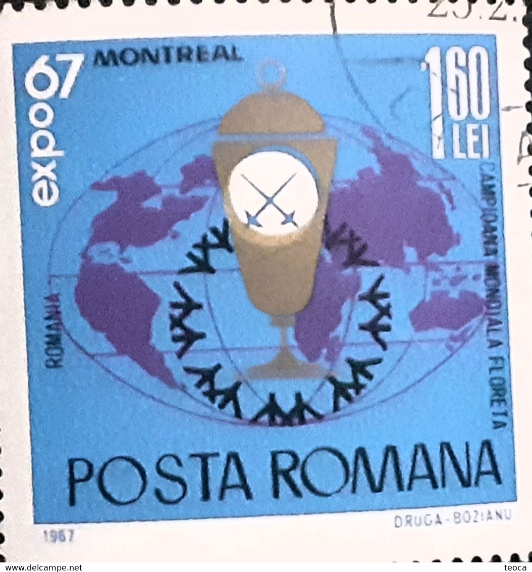 Stamps Errors Romania 1967  Mi 2637 Printed  With Moved From The Cup Multiple Errors.used - Abarten Und Kuriositäten