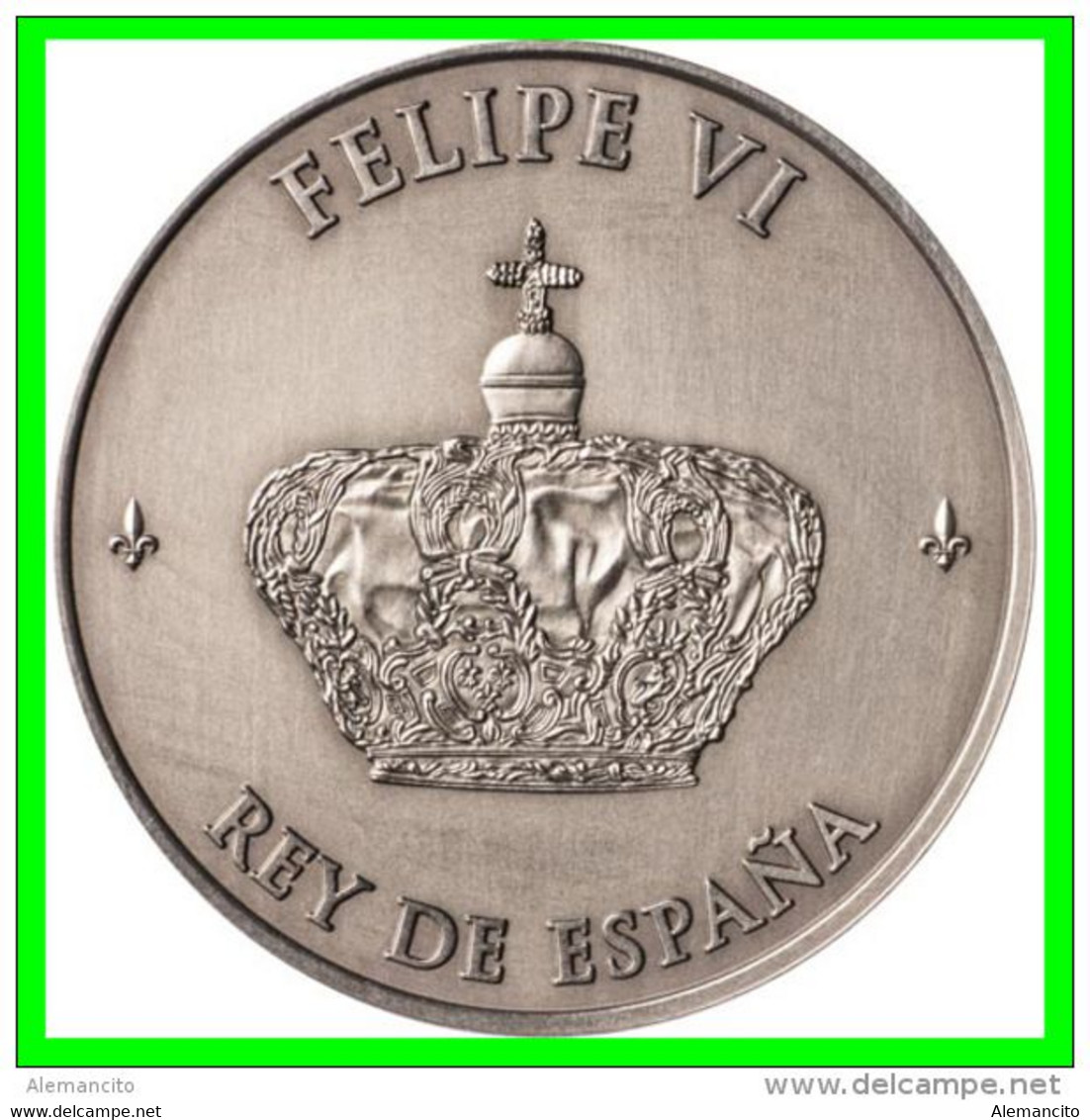 ESPAÑA MEDALLA PROCLAMCION DE FELIPE VI PLATA DE EY 925 MM PESO 27 Grm, 40 MM Y LA FECHA DE LA CORONACIÓN DE FELIPE VI - Essays & New Minting