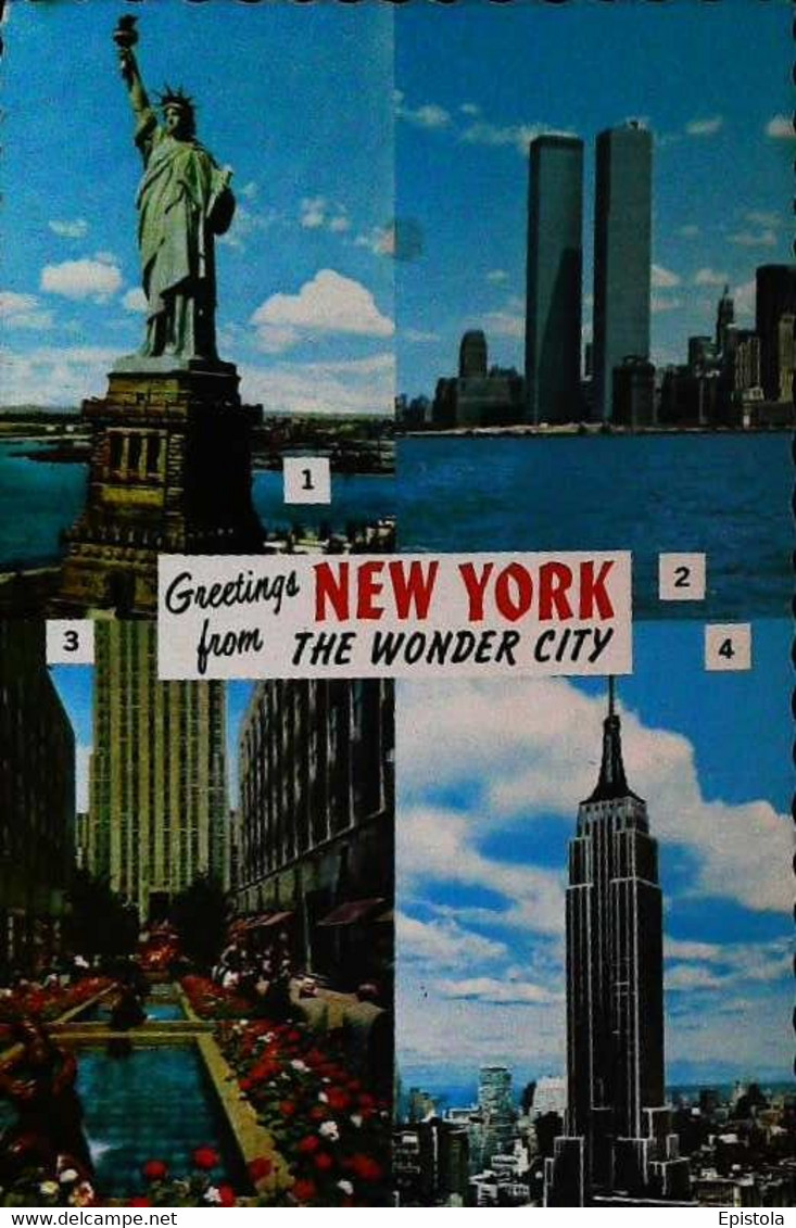 ► Greetings From  NEW YORK - World Trade Center  NYC  1970s - World Trade Center