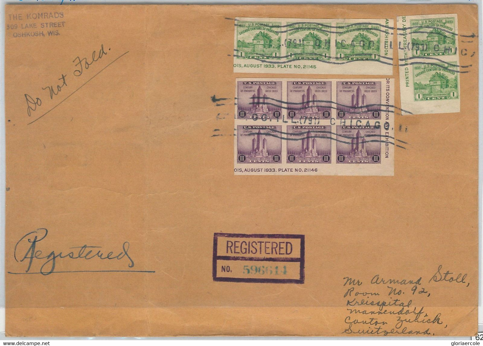 62952 - USA - POSTAL HISTORY: Scott # 730a/31a  On FDC COVER To SWITZERLAND 1933 - 1851-1940