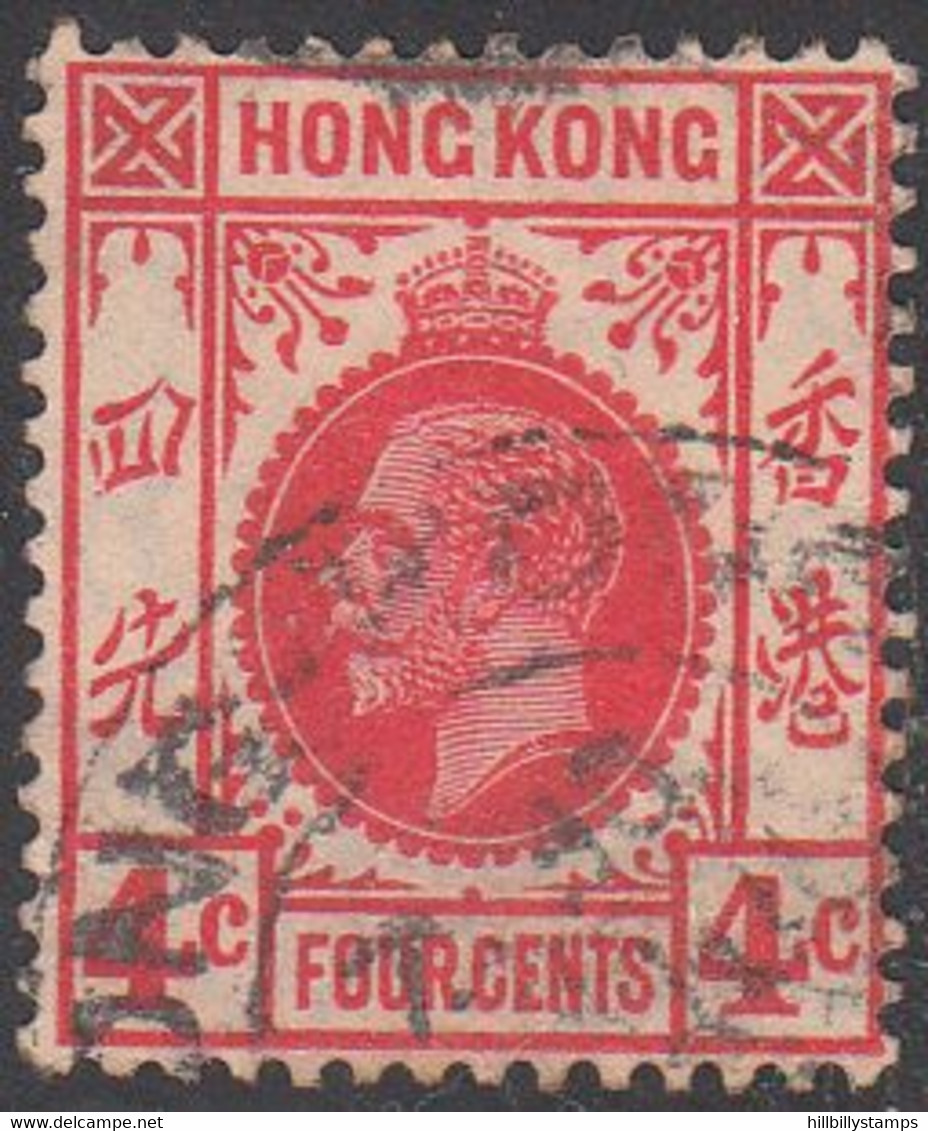 HONG KONG   SCOTT NO 111   USED   YEAR  1912  WMK-3 - Oblitérés