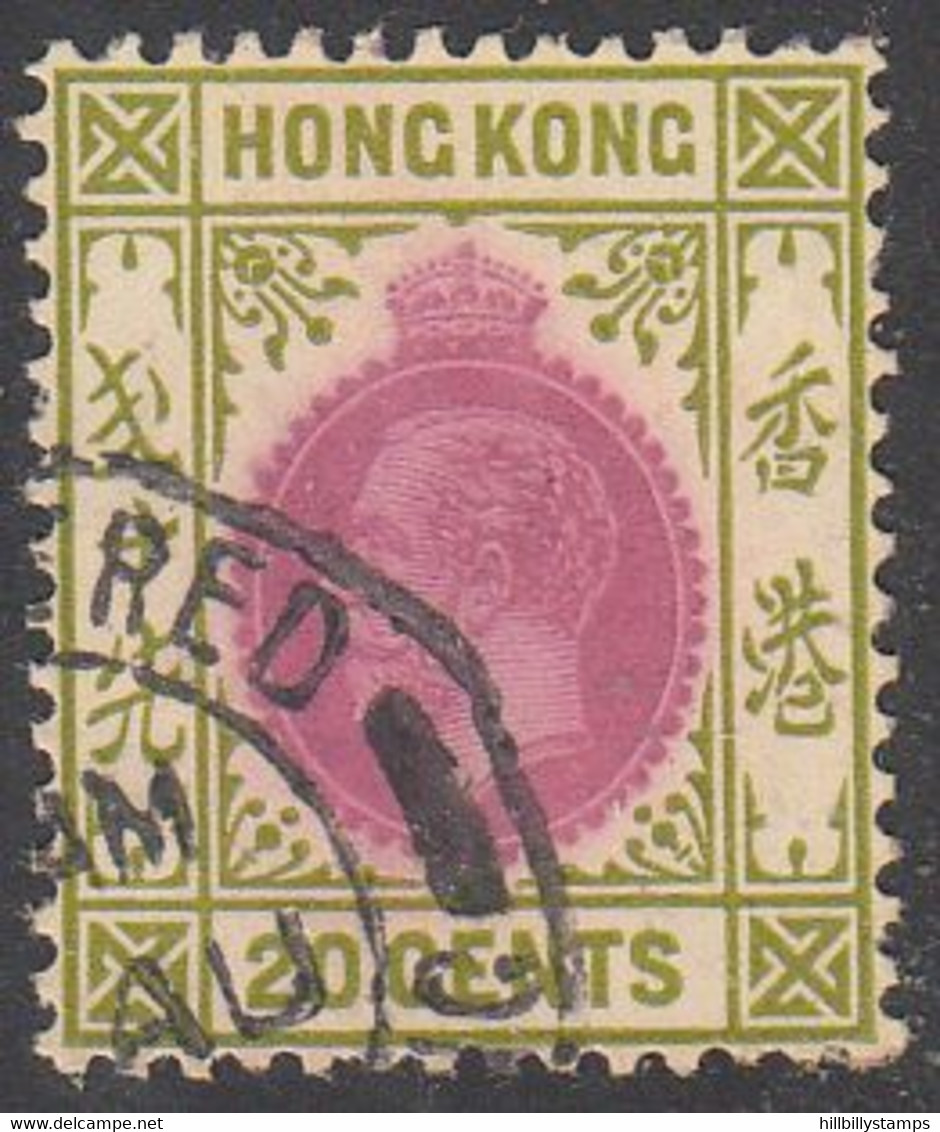 HONG KONG   SCOTT NO  139  USED   YEAR  1921   WMK-4 - Usati