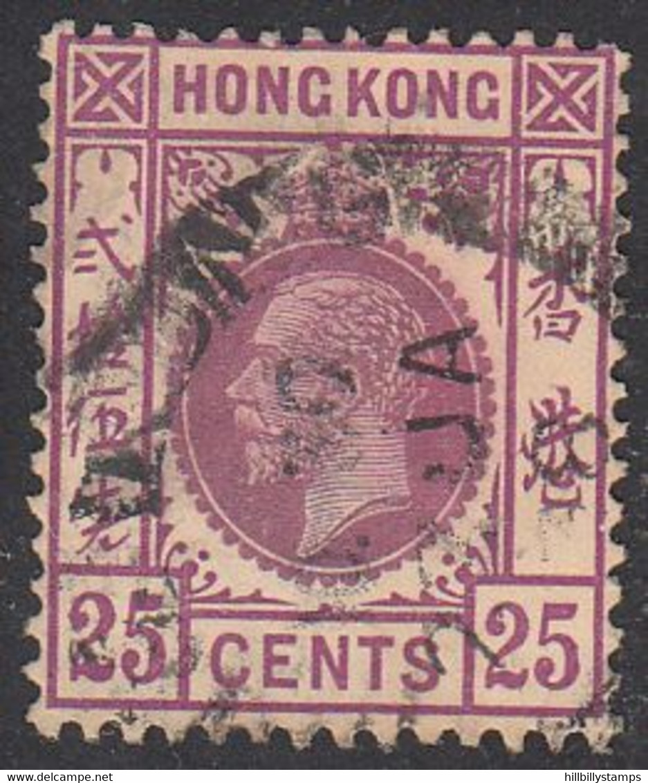HONG KONG   SCOTT NO  140  USED   YEAR  1921   WMK-4 - Oblitérés