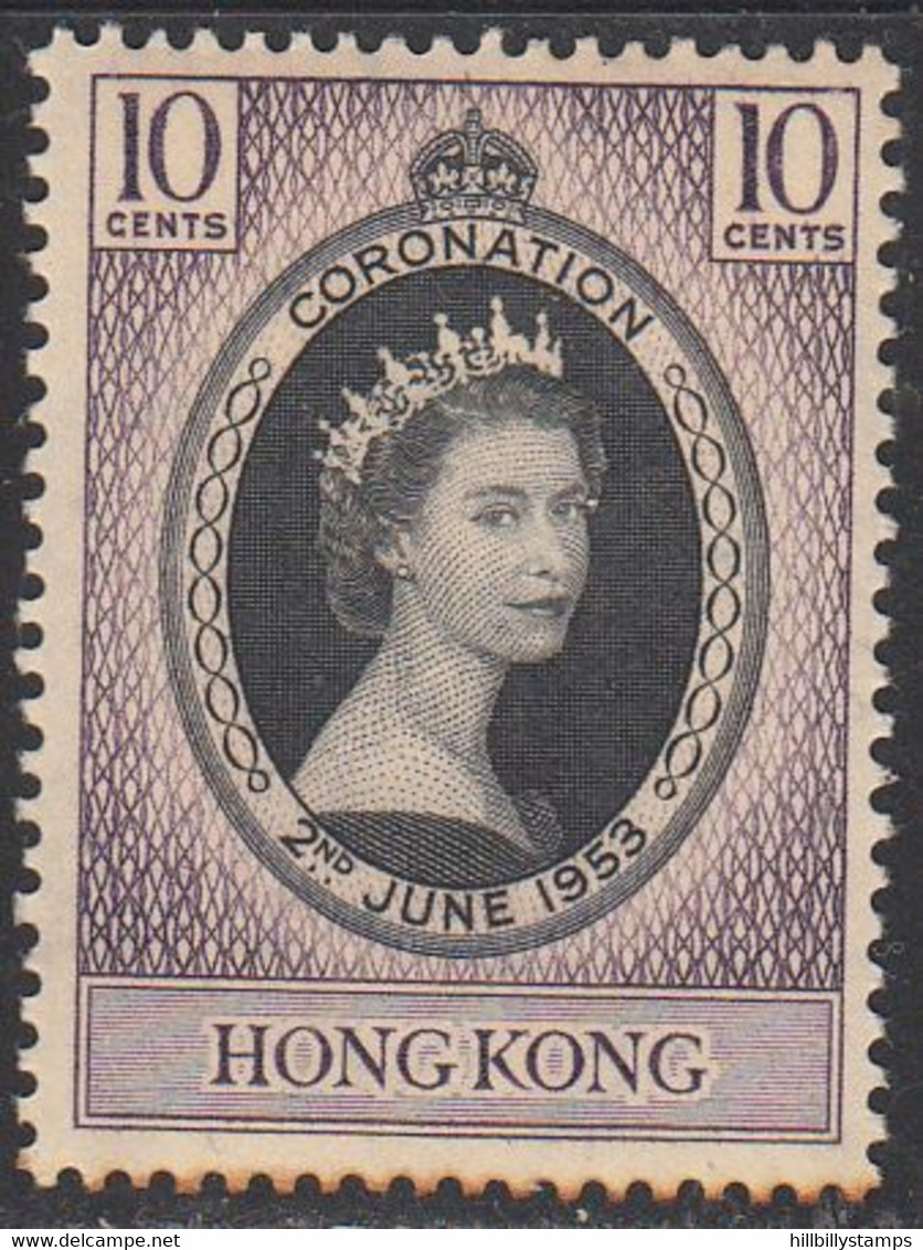 HONG KONG   SCOTT NO  184  MINT HINGED  YEAR  1953 - Unused Stamps