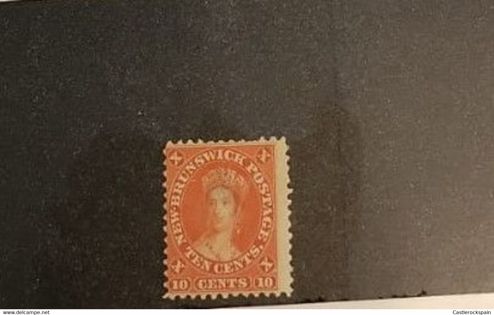 O) 1860 NEW BRUNSWICK, BRITISH PROVINCE, QUEEN VICTORIA, SCT 9 10c Vermilion, XF - Unused Stamps