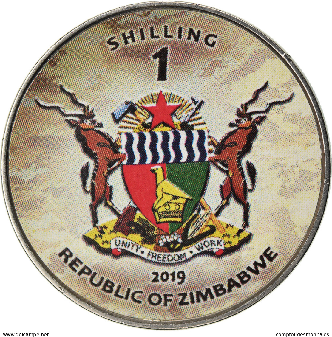 Monnaie, Zimbabwe, Shilling, 2019, Tanks - C1 Arlete, SPL, Nickel Plated Steel - Simbabwe