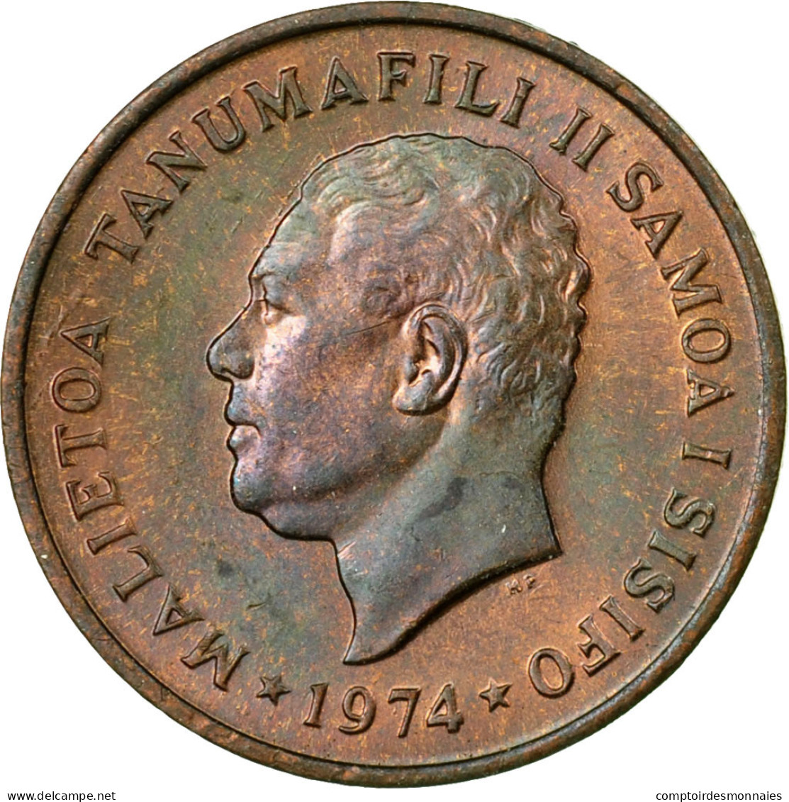 Monnaie, Samoa, Sene, 1974, TTB, Bronze, KM:12 - Samoa